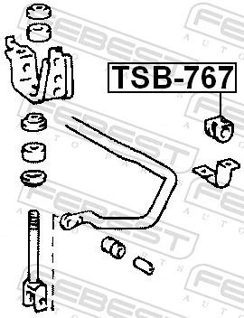 Mounting, stabiliser bar TSB-767
