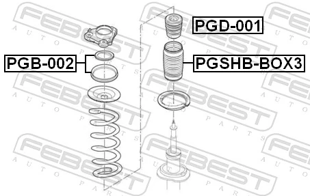 Protective Cap/Bellow, shock absorber PGSHB-BOX3