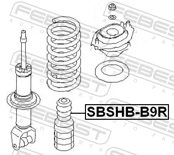 FEBEST SBSHB-B9R Protective Cap/Bellow, shock absorber