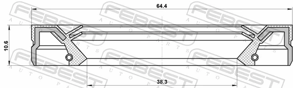 FEBEST 95IEW-40641113C Shaft Seal, drive shaft