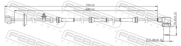 Sensor, wheel speed 10606-006