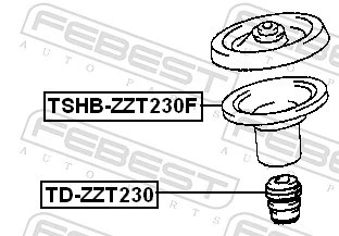 FEBEST TSHB-ZZT230F Protective Cap/Bellow, shock absorber