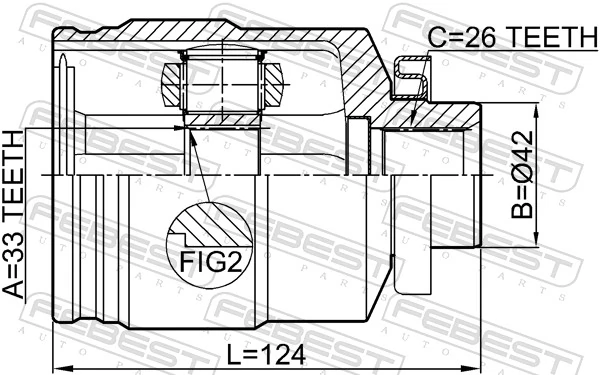 Joint Kit, drive shaft 1211-TUC27RH