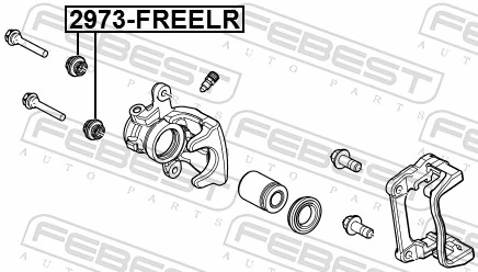 Bellow, brake caliper guide 2973-FREELR