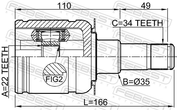 Joint Kit, drive shaft 3211-STSRH