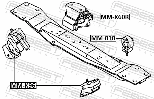 Mounting, manual transmission MM-K60R
