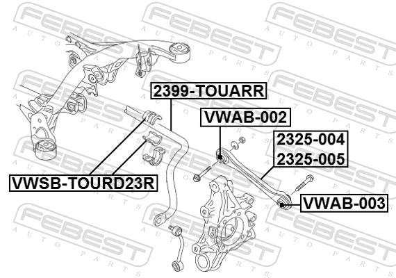 Control/Trailing Arm, wheel suspension 2325-005