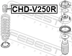 FEBEST CHD-V250R Rubber Buffer, suspension