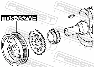 Belt Pulley, crankshaft TDS-3SZVE