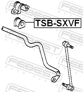 FEBEST TSB-SXVF Mounting, stabiliser bar