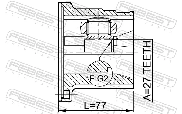 FEBEST 0211-FX35LH Joint Kit, drive shaft