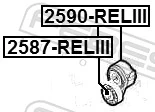 Tensioner Pulley, V-ribbed belt 2587-RELIII
