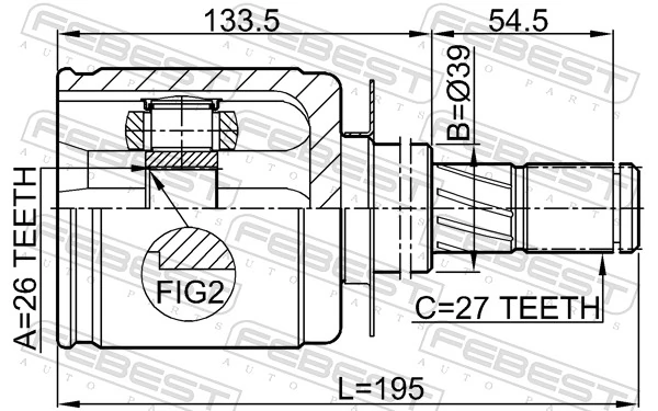 Joint Kit, drive shaft 0211-R51