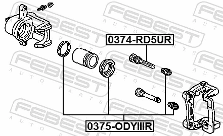 FEBEST 0375-ODYIIIR Repair Kit, brake caliper