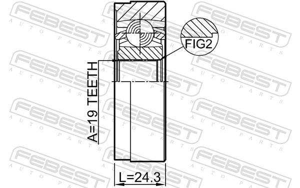 Joint, propshaft 2711-XC60SHA