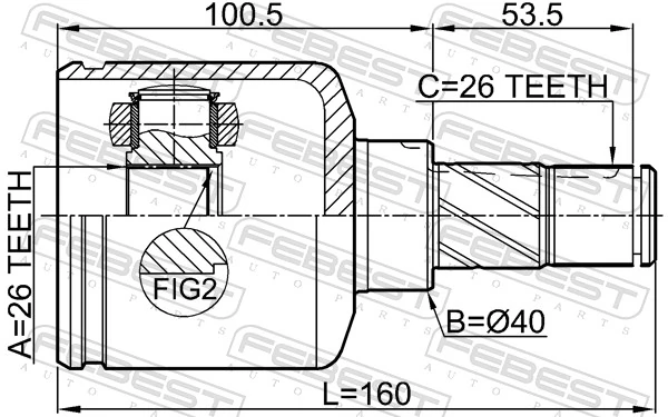 Joint Kit, drive shaft 3511-NL32WDMTLH