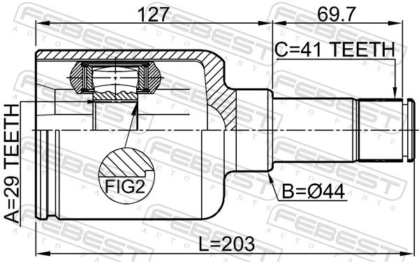 Joint Kit, drive shaft 2111-TTFLH