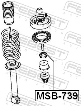FEBEST MSB-739 Spacer Bush, shock absorber