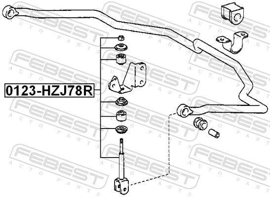 Link/Coupling Rod, stabiliser bar 0123-HZJ78R