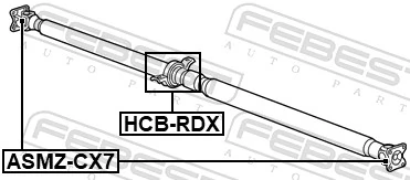 Bearing, propshaft centre bearing HCB-RDX