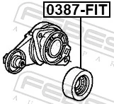 Tensioner Pulley, V-ribbed belt 0387-FIT
