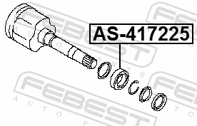 FEBEST AS-417225 Bearing, drive shaft