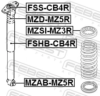 Bush, shock absorber MZAB-MZ5R