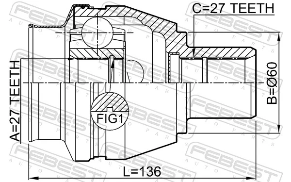 Joint Kit, drive shaft 1611-246RH