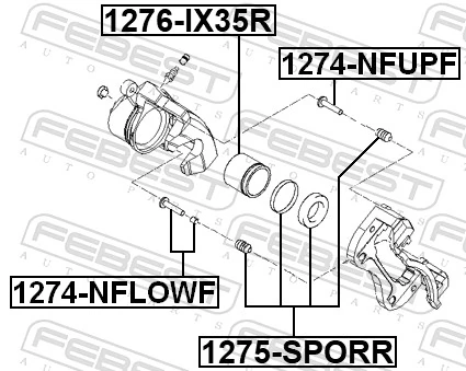 Repair Kit, brake caliper 1275-SPORR