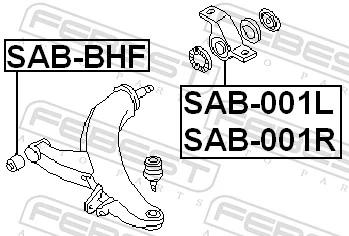 Mounting, control/trailing arm SAB-001L