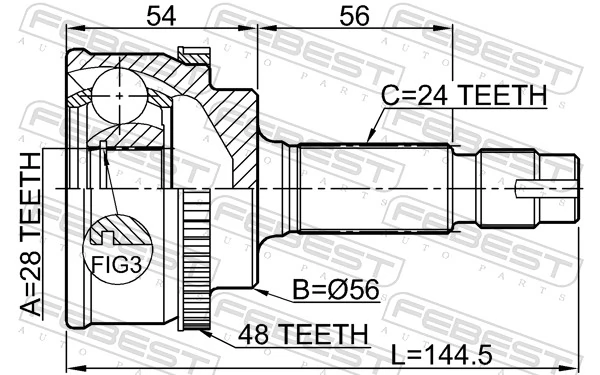 Joint Kit, drive shaft 0110-NLP10A48