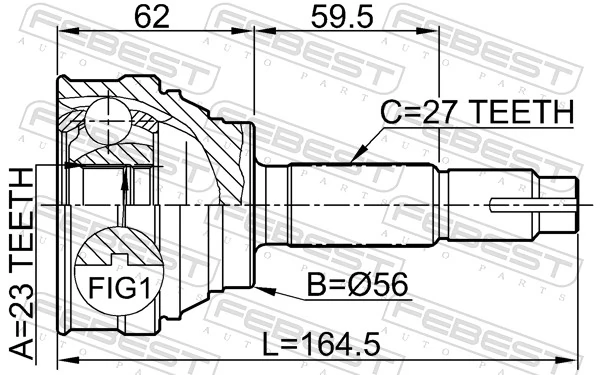 Joint Kit, drive shaft 0210-019