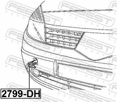 FEBEST 2799-DH Tow hook
