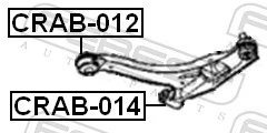 Mounting, control/trailing arm CRAB-014