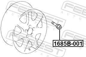 Wheel Stud 1685B-001