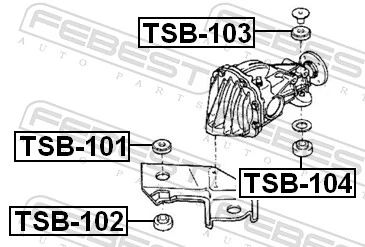 FEBEST TSB-101 Mounting, differential