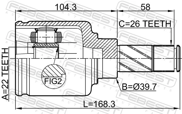 Joint Kit, drive shaft 2411-KANIILH