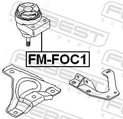 Mounting, engine FM-FOC1
