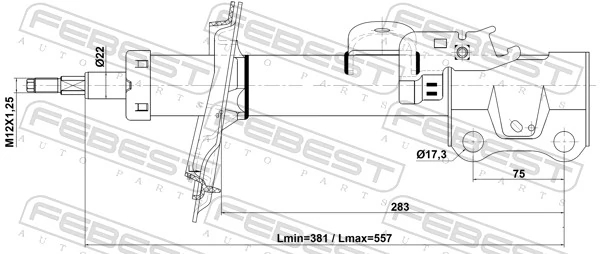 FEBEST 35110-001FL Shock Absorber