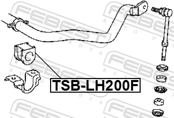 FEBEST TSB-LH200F Mounting, stabiliser bar