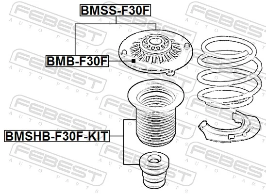 Rolling Bearing, suspension strut support mount BMB-F30F