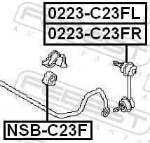 Mounting, stabiliser bar NSB-C23F