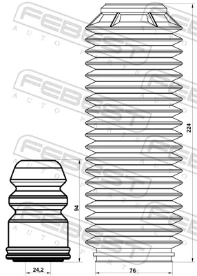 Dust Cover Kit, shock absorber FDSHB-TRVIF-KIT