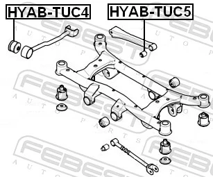 Mounting, control/trailing arm HYAB-TUC4