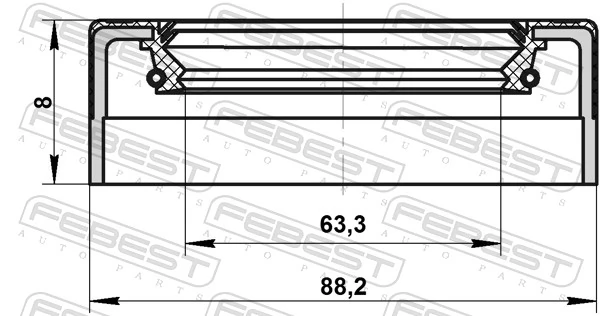 Shaft Seal, manual transmission 95NES-65880808C