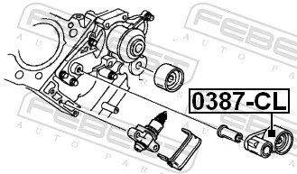 Tensioner Pulley, timing belt 0387-CL