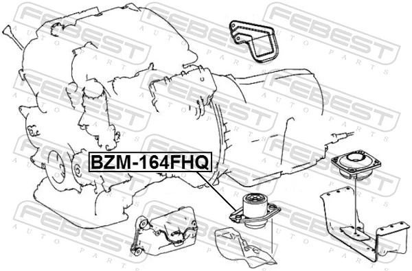 Mounting, engine BZM-164FHQ
