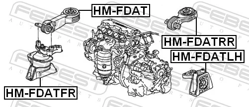 Mounting, engine HM-FDATLH