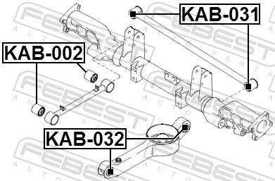 FEBEST KAB-031 Mounting, control/trailing arm
