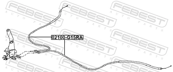 Cable Pull, parking brake 02100-G15RA